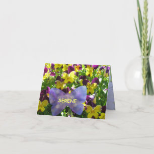 Tarjeta Serene Pansy Garden