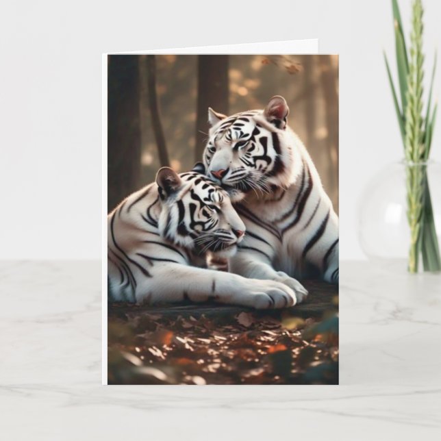 Tarjeta Serene White Tiger Companions (Anverso)