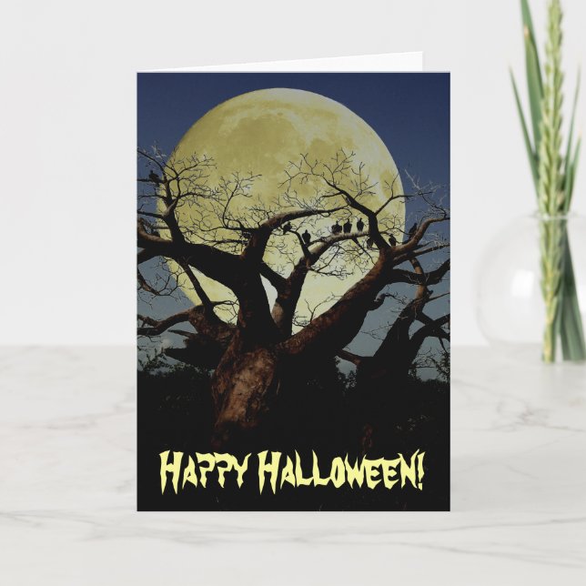 Tarjeta ¡Serengeti, feliz Halloween! (Anverso)
