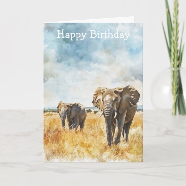 Tarjeta Serengetti Elephants (Anverso)