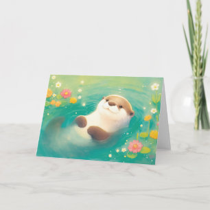 Tarjeta Serenidad Flotante de Nutria