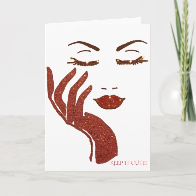 TARJETA SERIE KEEP IT CUTE -ROJO (Anverso)