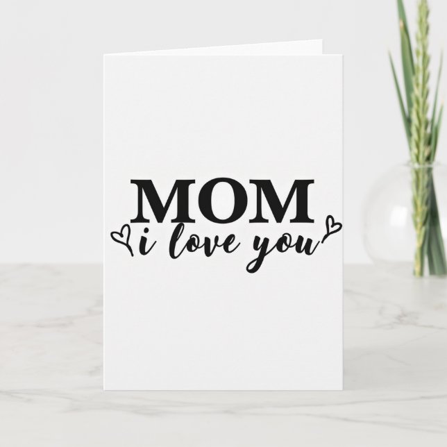 Tarjeta Serif Mom Script Te Amo (Anverso)