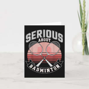 Tarjeta Serio Sobre Bádminton 