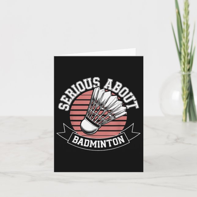 Tarjeta Serio Sobre Bádminton Divertido  (Anverso)