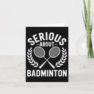 Tarjeta Serio sobre Badminton Funny Player