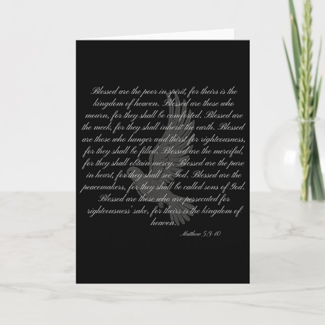 Tarjeta Sermón del Monte Las Bienaventuranzas Mateo 5_3-10 (Anverso)