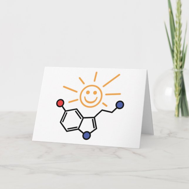 Tarjeta Serotonina Sunshine - La felicidad es química (Anverso)