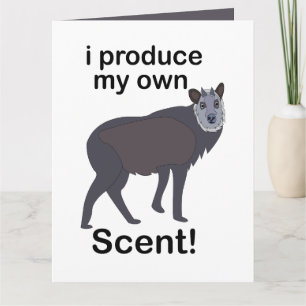 Tarjeta Serows Animal Produzco Mi Propio Aroma Frase Diver