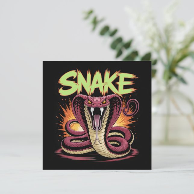 Tarjeta Serpiente. (Anverso de pie)