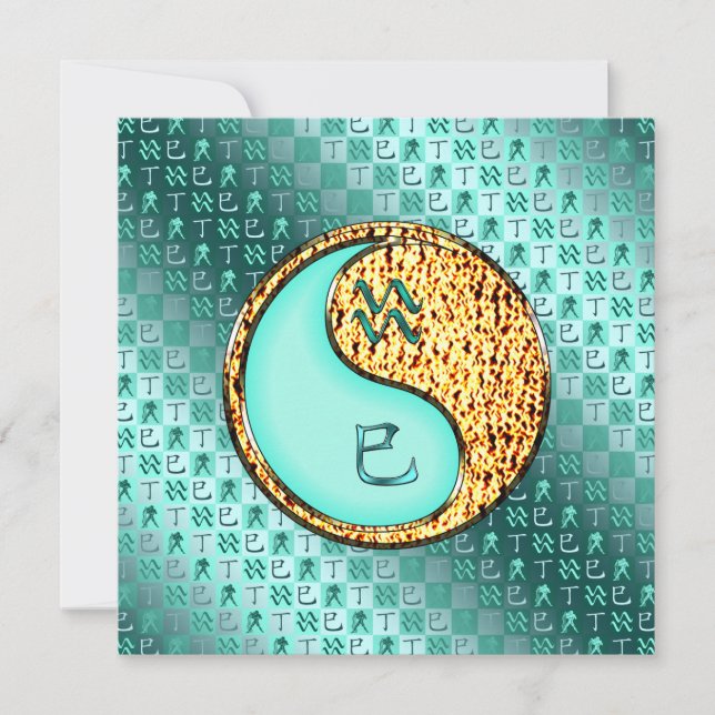 Tarjeta Serpiente acuario y fuego (Anverso)