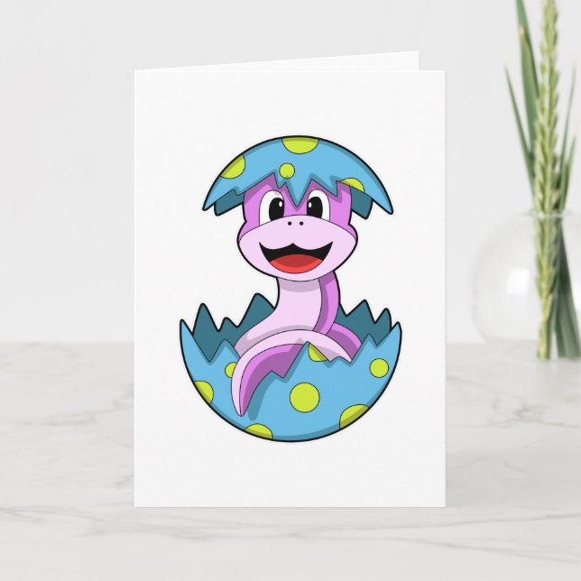 Tarjeta Serpiente con cáscara de huevo (Anverso)