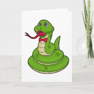 Tarjeta Serpiente con corbata de lazo