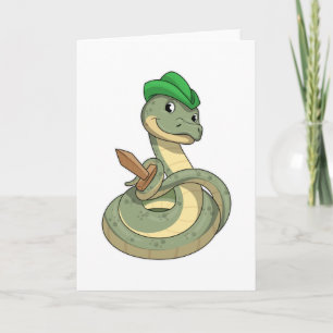 Tarjeta Serpiente con espada