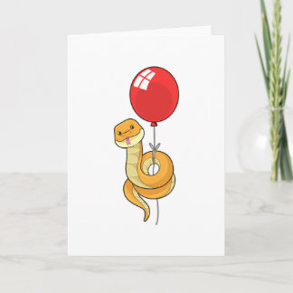 Tarjeta Serpiente con globo