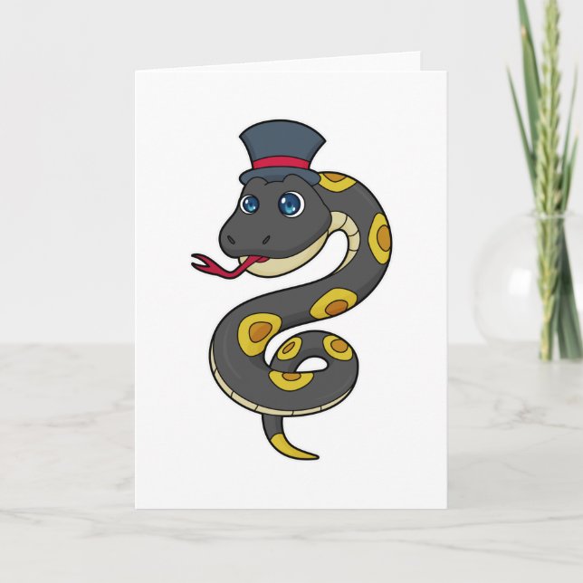 Tarjeta Serpiente con Gorra (Anverso)
