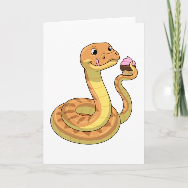 Tarjeta Serpiente con magdalena (Anverso)