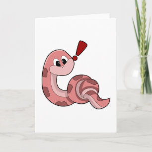 Tarjeta Serpiente con manchas rojas