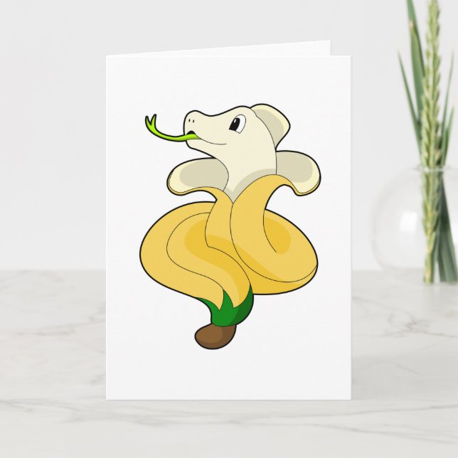 Tarjeta Serpiente con Plátano (Anverso)