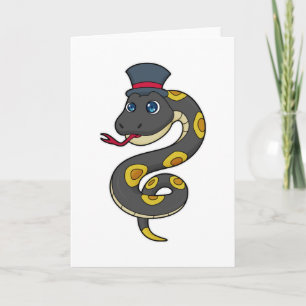Tarjeta Serpiente con sombrero