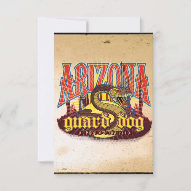 Tarjeta Serpiente de Perro de la Guardia de Arizona (Anverso)