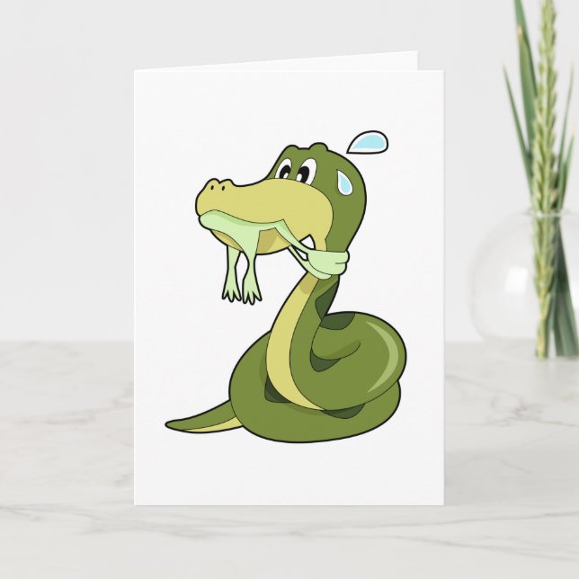 Tarjeta Serpiente Divertida (Anverso)