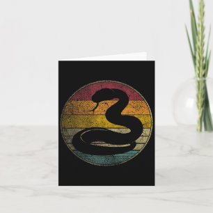 Tarjeta Serpiente - Gráfico Retro de Amor Vintage para Muj
