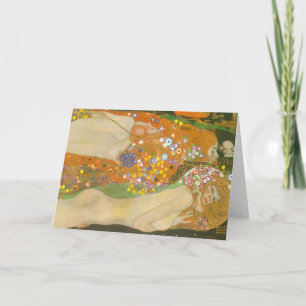 Tarjeta Serpientes de agua II de Gustav Klimt, Art Nouveau