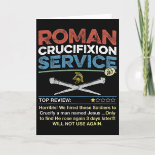 Tarjeta Servicio de Crucifixión Romano Divertido Gracioso 