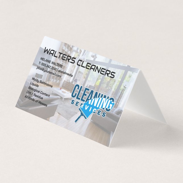 Tarjeta Servicios de limpieza | Limpieza de casa (Anverso)