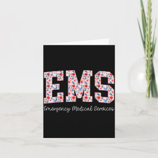 Tarjeta Servicios Médicos de Emergencia Floral Ems Wildflo
