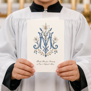 Tarjeta Servidor de Altar de Boda Mariana Católica