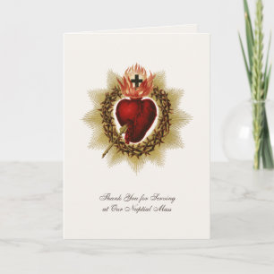Tarjeta Servidor del Altar de Boda de Jesús del Sagrado Co