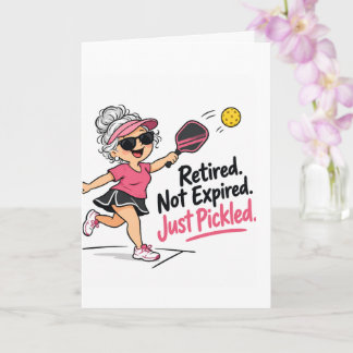 Tarjeta Servilletas Divertidas de Pickleball para Jubilaci