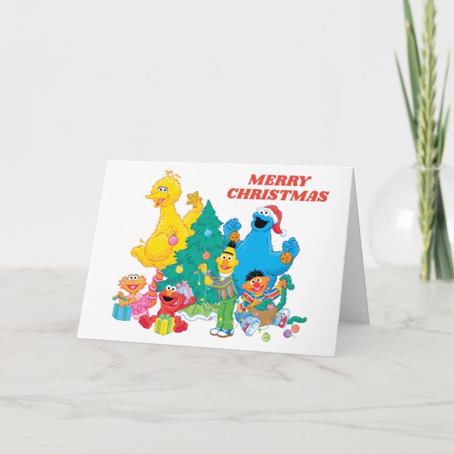 Tarjeta Sesame Street | Amigos de Navidad (Anverso)