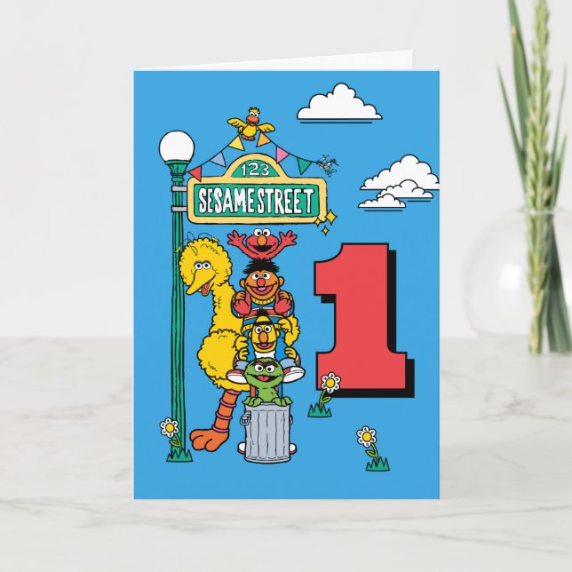 Tarjeta Sesame Street Characters Birthday Card (Anverso)