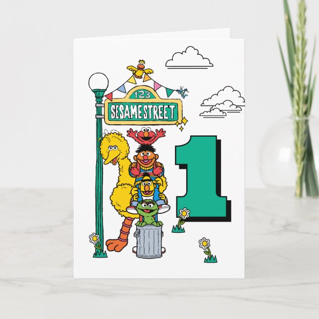 Tarjeta Sesame Street Characters Birthday Card (Anverso)