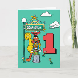 Tarjeta Sesame Street Characters Birthday Card