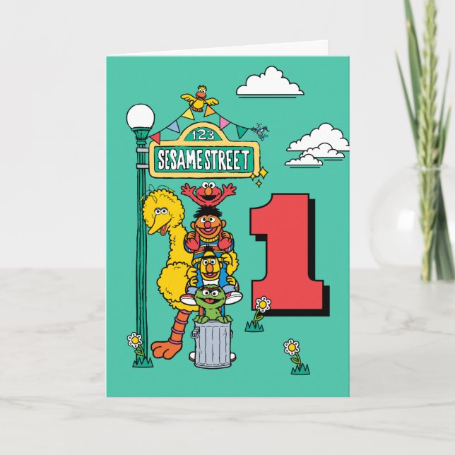 Tarjeta Sesame Street Characters Birthday Card (Anverso)