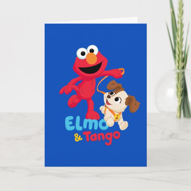 Tarjeta Sesame Street | Elmo & Tango Running (Anverso)