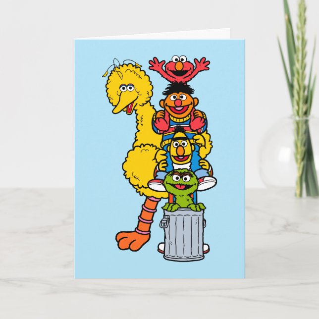 Tarjeta Sesame Street | Feliz Cumpleaños Amigos (Anverso)