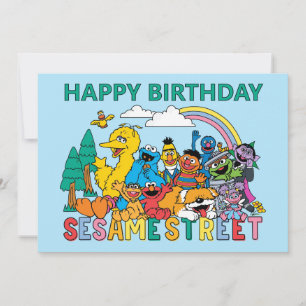 Tarjeta Sesame Street   Ola de Arcoíris