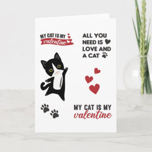 Tarjeta Set de Stickers de Gatos Mi Gato Es Mi San Valentí