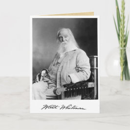 Tarjeta "Setenta años" Walt Whitman, 70° cumpleaños