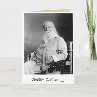 Tarjeta "Setenta años" Walt Whitman, 70° cumpleaños