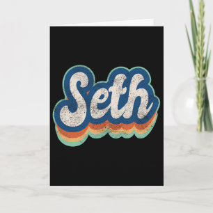 Tarjeta Seth Nombre de pila Chico Estilo Vintage 70s 80s P