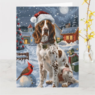 Tarjeta Setter Inglés Invierno Maravilla Navidad Alegría
