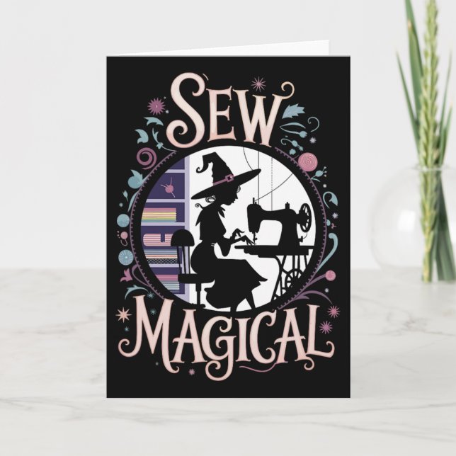 Tarjeta Sew Magnífico Halloween masticando (Anverso)