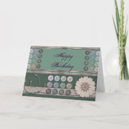 Tarjeta Sewing Enthusiast Green