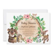 Sexo animal rústico de Woodland Baby Shower Neutra